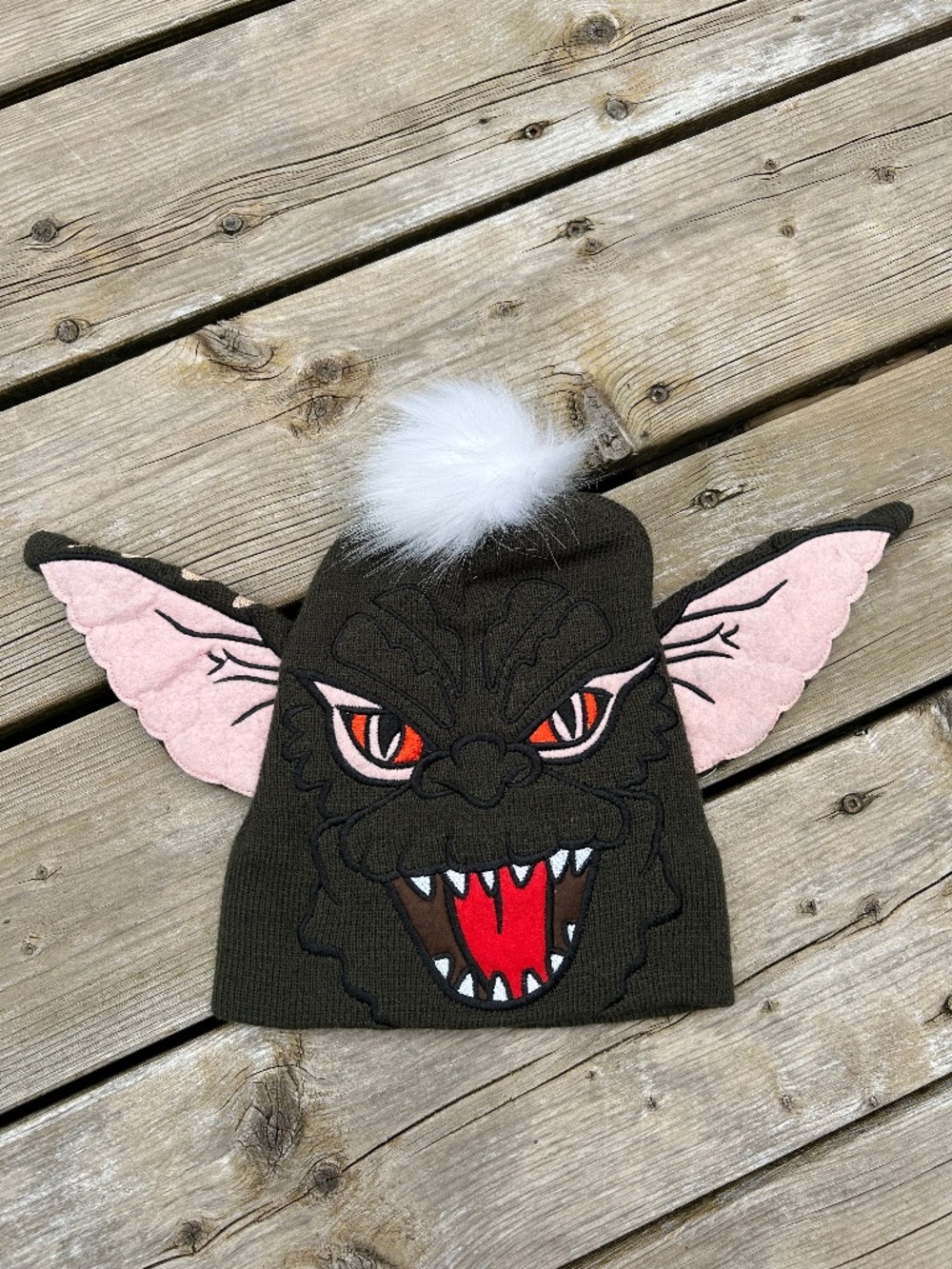 Gremlins Stripe Big Face 3D Ear Beanie